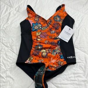 Dolfin Orange Floral Swimsuit